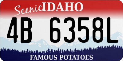 ID license plate 4B6358L
