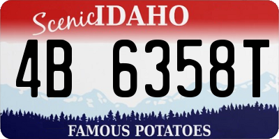 ID license plate 4B6358T