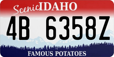 ID license plate 4B6358Z