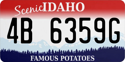 ID license plate 4B6359G