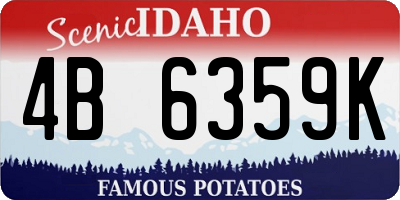 ID license plate 4B6359K