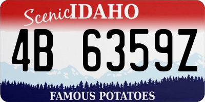ID license plate 4B6359Z
