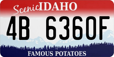 ID license plate 4B6360F