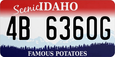 ID license plate 4B6360G