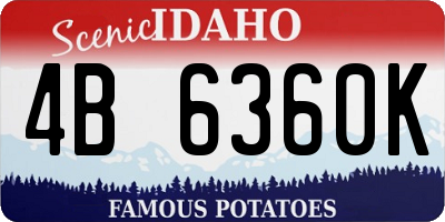 ID license plate 4B6360K