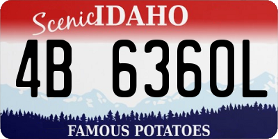 ID license plate 4B6360L