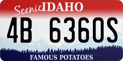 ID license plate 4B6360S