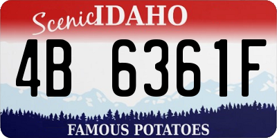 ID license plate 4B6361F