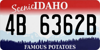 ID license plate 4B6362B