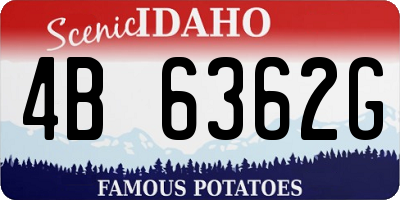 ID license plate 4B6362G