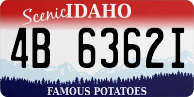 ID license plate 4B6362I