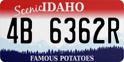 ID license plate 4B6362R