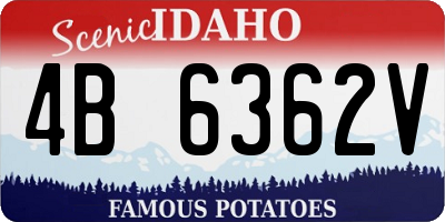 ID license plate 4B6362V