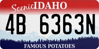 ID license plate 4B6363N