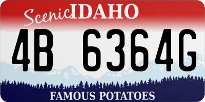 ID license plate 4B6364G