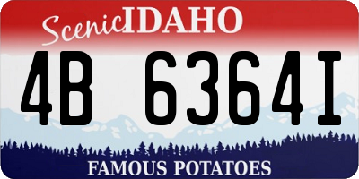 ID license plate 4B6364I