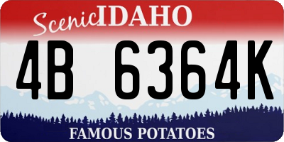 ID license plate 4B6364K