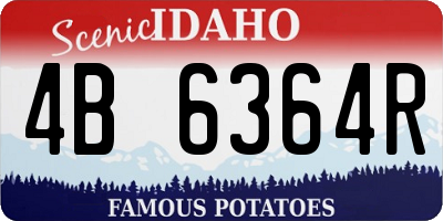 ID license plate 4B6364R
