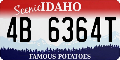 ID license plate 4B6364T