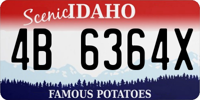 ID license plate 4B6364X