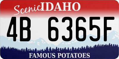 ID license plate 4B6365F