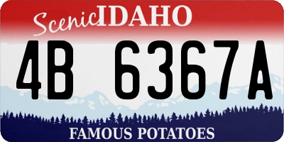 ID license plate 4B6367A