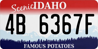 ID license plate 4B6367F