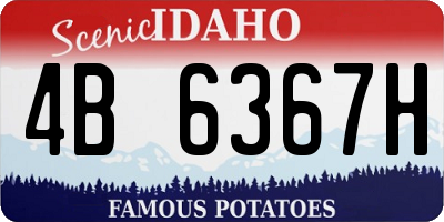 ID license plate 4B6367H