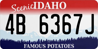 ID license plate 4B6367J