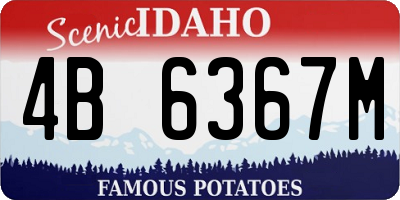 ID license plate 4B6367M