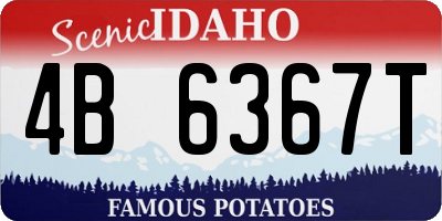 ID license plate 4B6367T