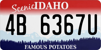 ID license plate 4B6367U