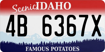ID license plate 4B6367X