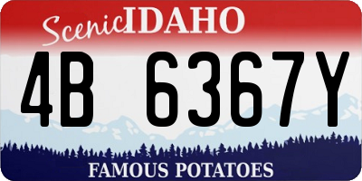 ID license plate 4B6367Y