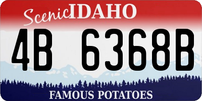 ID license plate 4B6368B