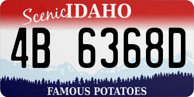 ID license plate 4B6368D