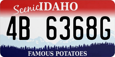 ID license plate 4B6368G