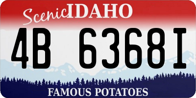 ID license plate 4B6368I