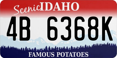 ID license plate 4B6368K
