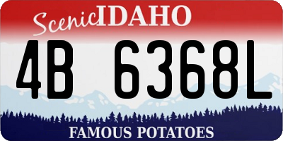 ID license plate 4B6368L