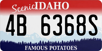 ID license plate 4B6368S