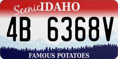 ID license plate 4B6368V