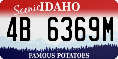 ID license plate 4B6369M