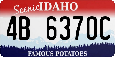 ID license plate 4B6370C