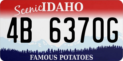ID license plate 4B6370G