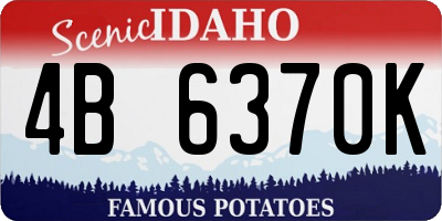 ID license plate 4B6370K