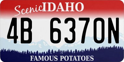 ID license plate 4B6370N