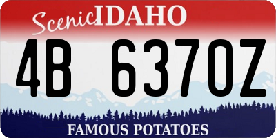 ID license plate 4B6370Z