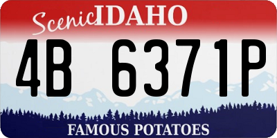 ID license plate 4B6371P
