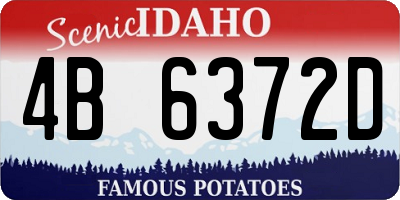 ID license plate 4B6372D